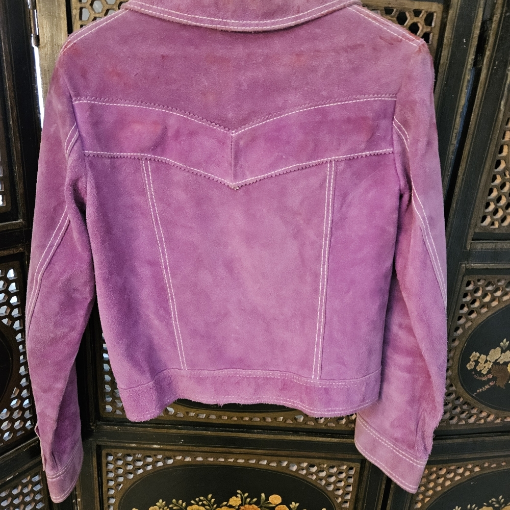 Vintage Fuchsia Suede Coat